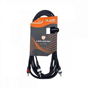 Cabo de Áudio Player RCA x RCA 3m Preto Hayonik