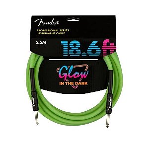 Cabo Fender para Instrumentos 5,5M P10 Professional Series Glow In The Dark Green