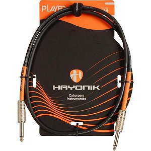 Cabo Para Instrumentos Player P10 x P10 1m Preto Hayonik