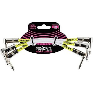 Cabo Para Pedal 15cm Branco P06051 Ernie Ball Com 3