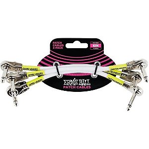 Cabo Para Pedal 15cm Branco P06052 Ernie Ball Com 3