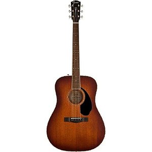 Violão Eletroacústico Dreadnought Fender Paramount PD-220E Aged Cognac Burst