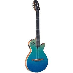 Violão Tagima Modena Steel Elétrico Nylon Maciço Tranlucid Blue Fade