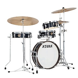 Bateria Shell Pack (4 Tambores) Preta Hairline Black Tama Club-Jam Pancake LJK48P-HBK