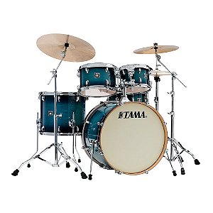 Bateria Shell Pack (5 Tambores) Bumbo 22 (Azul Blue Lacquer Burst) Tama Superstar Classic CL52KRS-BAB