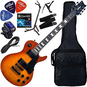 Kit Guitarra Waldman Les Paul GLP-25F HB Honey Burst Gx2
