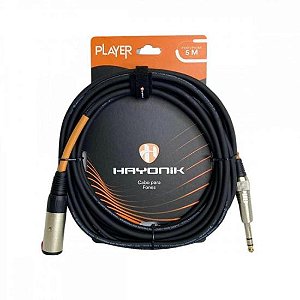 Cabo Extensor Player P10 (F) x P10 (M) 5m Preto Hayonik