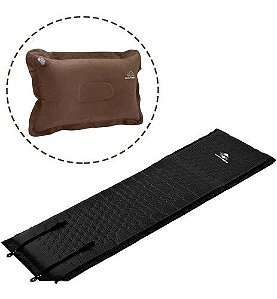 Kit Colchonete Guepardo Auto Inflável Smart + Travesseiro