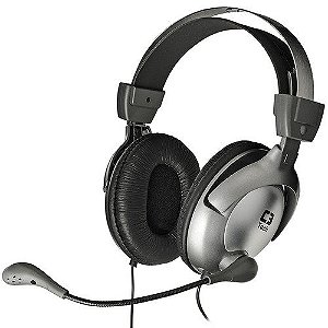 Fone De Ouvido Gamer Headphone C3 Tech Mi2870rs Raptor Cinza