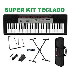 Kit Teclado Musical Ctk-1500 Casio + Fonte + Capa + Suporte X