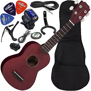 Kit Ukulele Soprano Elétrico Vogga VUK303 BC - Brown Coffee Ux02