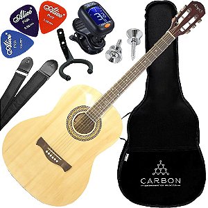 Kit Violão Clássico Acústico Aço Memphis Ac40 Natural Vx04