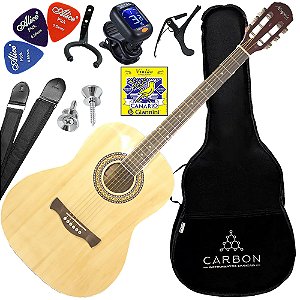 Kit Violão Clássico Acústico Aço Memphis Ac40 Natural Vx05