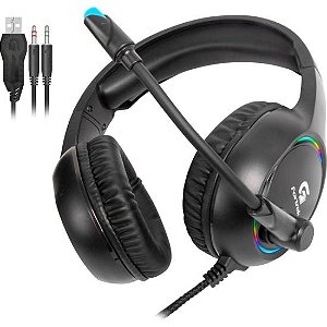 Headset Gamer P2 Usb Rgb Holt Preto Fortrek