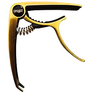 Capotraste Metal Para Guitarra E Violão Smart Jx40 Dourado