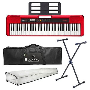 Kit Teclado Digital CASIO CT-S200 Vermelho TX01