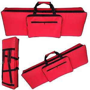 Capa Bag Para Controlador Arturia MK II 49 Teclas Nylon Vermelho