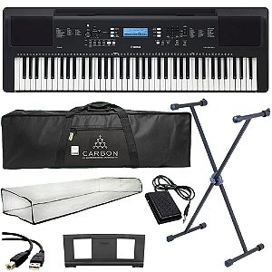 Kit Teclado Digital Yamaha Psr-ew310 Arranjador 76 Teclas Tx02