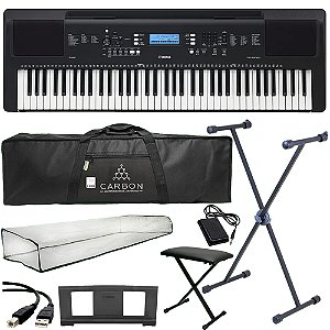 Kit Teclado Digital Yamaha Psr-ew310 Arranjador 76 Teclas Tx03
