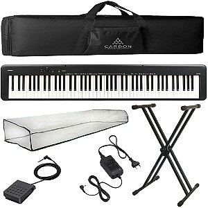 Kit Piano Digital Casio CDP-S160 BK Stage 88 Teclas Preto Tx04