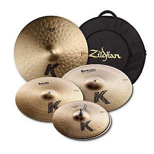 Kit de Pratos Zildjian K Series 15", 17", 19" e 22" com Bag KP100