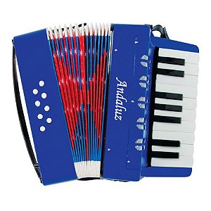 Acordeon Sanfona Infantil 8 Baixos Andaluz Ac-Kids Azul