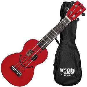 Ukulele Acústico Soprano Mahalo U-smile Vermelho VTR412