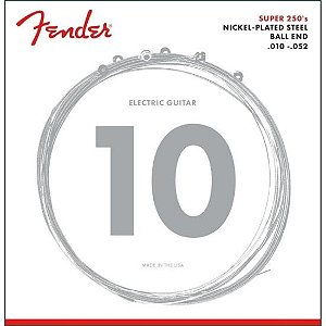 Encordoamento Fender .010 250Rh Para Guitarra Aço Niquelado