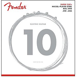 Encordoamento Fender .010 250R Para Guitarra Aço Niquelado