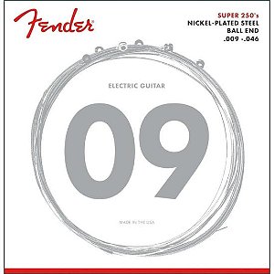 Encordoamento Fender .009 250Lr Para Guitarra Aço Niquelado