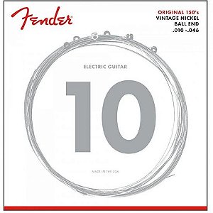 Encordoamento Fender .010 150R Para Guitarra Aço Niquelada