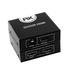 Divisor HDMI 1.3 1 Entrada X 2 Saídas Preto PIX