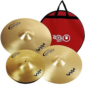 Kit de Pratos De Bateria TWISTER TWR90 14 16 20 Latão Orion Com Bag