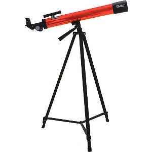 Telescópio Vivitar VIVTEL150X Ampliação 75x 150x com Suporte Vermelho