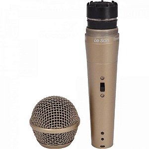 Microfone de Mão Leson LS58 Dinâmico Champanhe