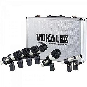 Kit de Microfone Para Bateria Com Phantom Power Vokal