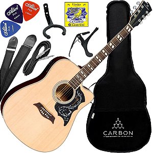 Kit Violão Elétrico Michael Galaxy Folk Vm925Dtc St Vx02