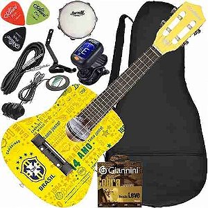 Kit Cavaco Waldman Elétrico Seleção Brasileira + Pandeiro