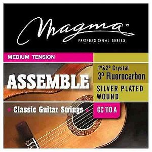 Encordoamento Violão Nylon Magma Gc110a Assemble Ten. Média