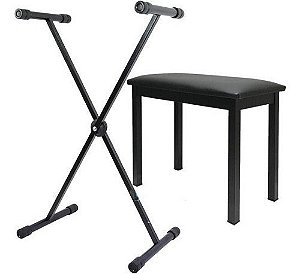 Kit Suporte Para Teclado X + Banqueta Saty P R O M O Ç Ã O