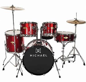 Bateria Acústica Michael Completa Bumbo 20 Audition Dm827
