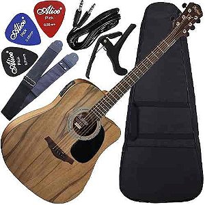 Kit Violão Eletroacústico Folk Hmf270 Hofma C/ Suporte 4010