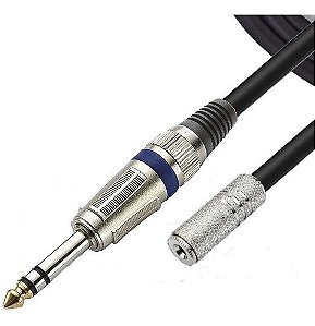 Extensor P2 Femea P10 7 Metros Extensão Retorno Fone De Ouvido