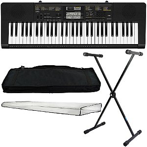 Kit Teclado Eletrônico 61 Teclas Casio Ctk-2400 + Acessórios