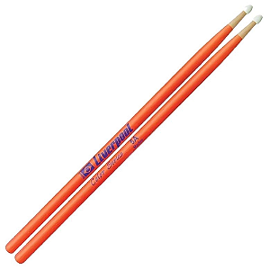 Baqueta Luminous 5a Laranja Brilhosa Liverpool Ponta Nylon
