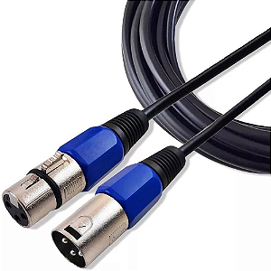Cabo Microfone Dmx Xlr Canon Balanceado 3 Metros