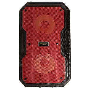 Caixa De Som Portátil Bluetooth Luz Led Mp3 Jhw Vermelho