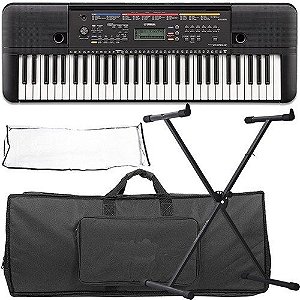 Kit Teclado Yamaha Arranjador 61 Teclas + Capa Psr-e263