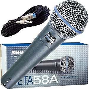 Microfone Profissional Shure Beta58a Sm58 + Cabo Original