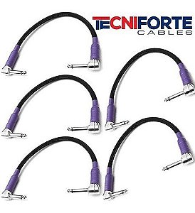 5 Cabos P10 Para Pedais 25cm No Loss Tecniforte Frete Grátis